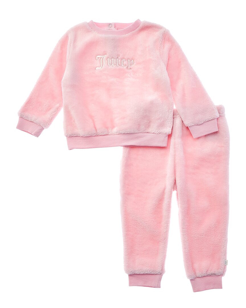 Juicy Couture girls 2pc Sweatshirt \u0026 Pant Set, 3T
